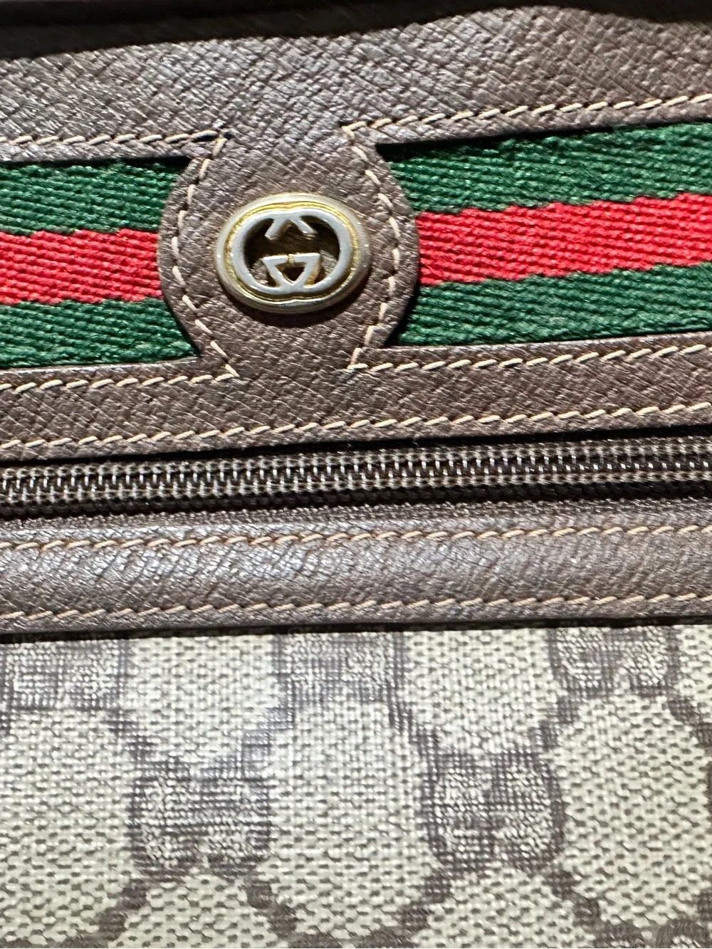 Vintage Gucci Ophidia GG Supreme Sherry Line Crossbody Bag